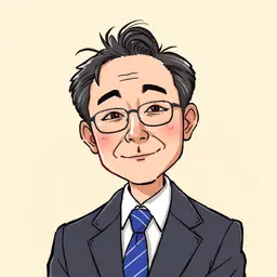 我需要生成日本三橋貴明经济学家的卡通头像
